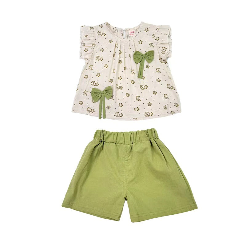 Two piece set of summer casual short sleeved clothes