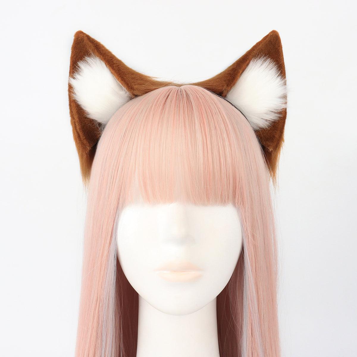 Animal Ears Headband Cosplay Fox Ears Hairband Handmade Plush Anime Convention Animal Ears Fox Ear Accessories