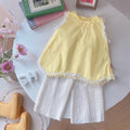 Summer lace sleeveless baby girl's two-piece set