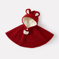 Poncho Coat for Baby Girls, Warm Thickened Winter Outerwear, Stylish and Versatile Cape Design