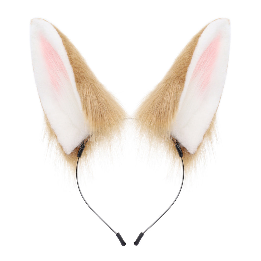 Cute Plush Rabbit Ears Hair Accessory for Anime Cosplay Costume, Realistic Animal Ears Headband Hairband