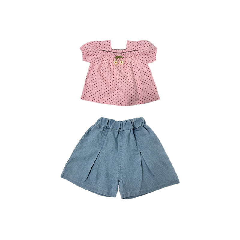 Short sleeved shorts two-piece set summer thin clothing