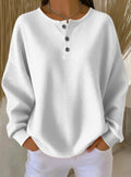 Round neck solid color pullover loose top long sleeve and short sleeve