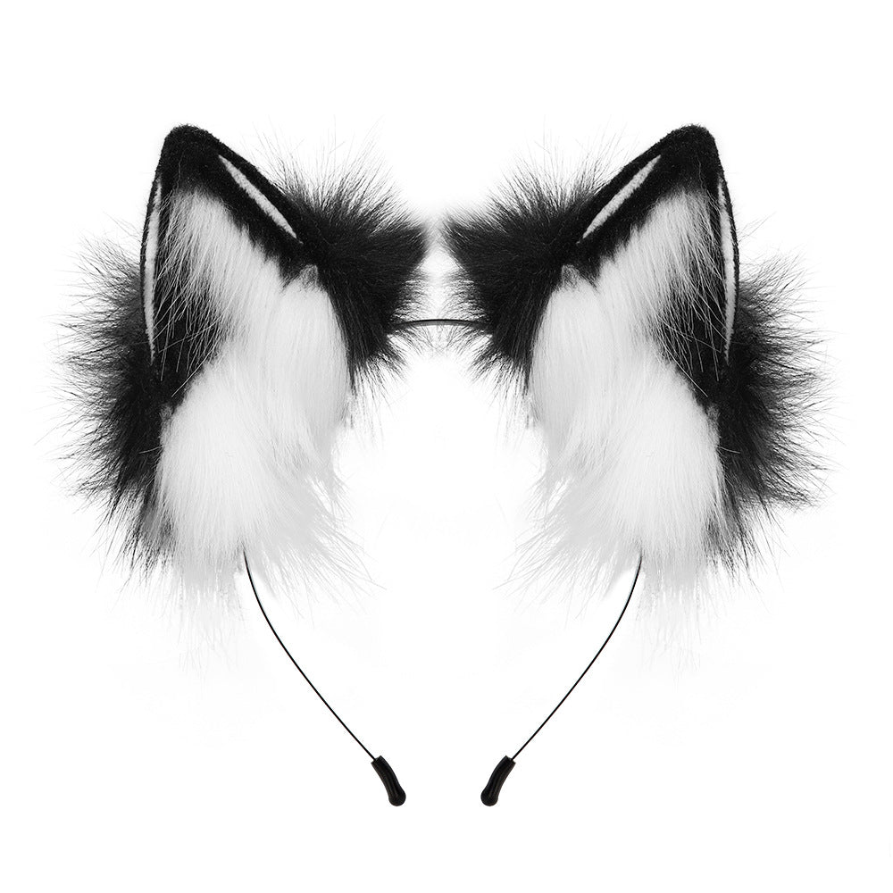 Halloween adjustable animal ear headpiece cosplay simulation fox ear hair clip accessory