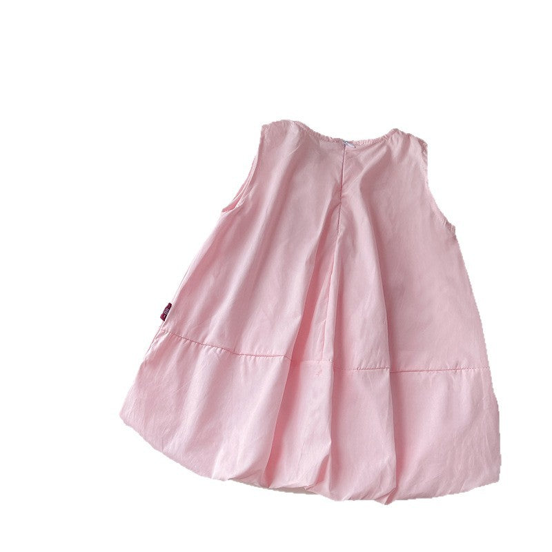 Baby girl sleeveless floral bud dress