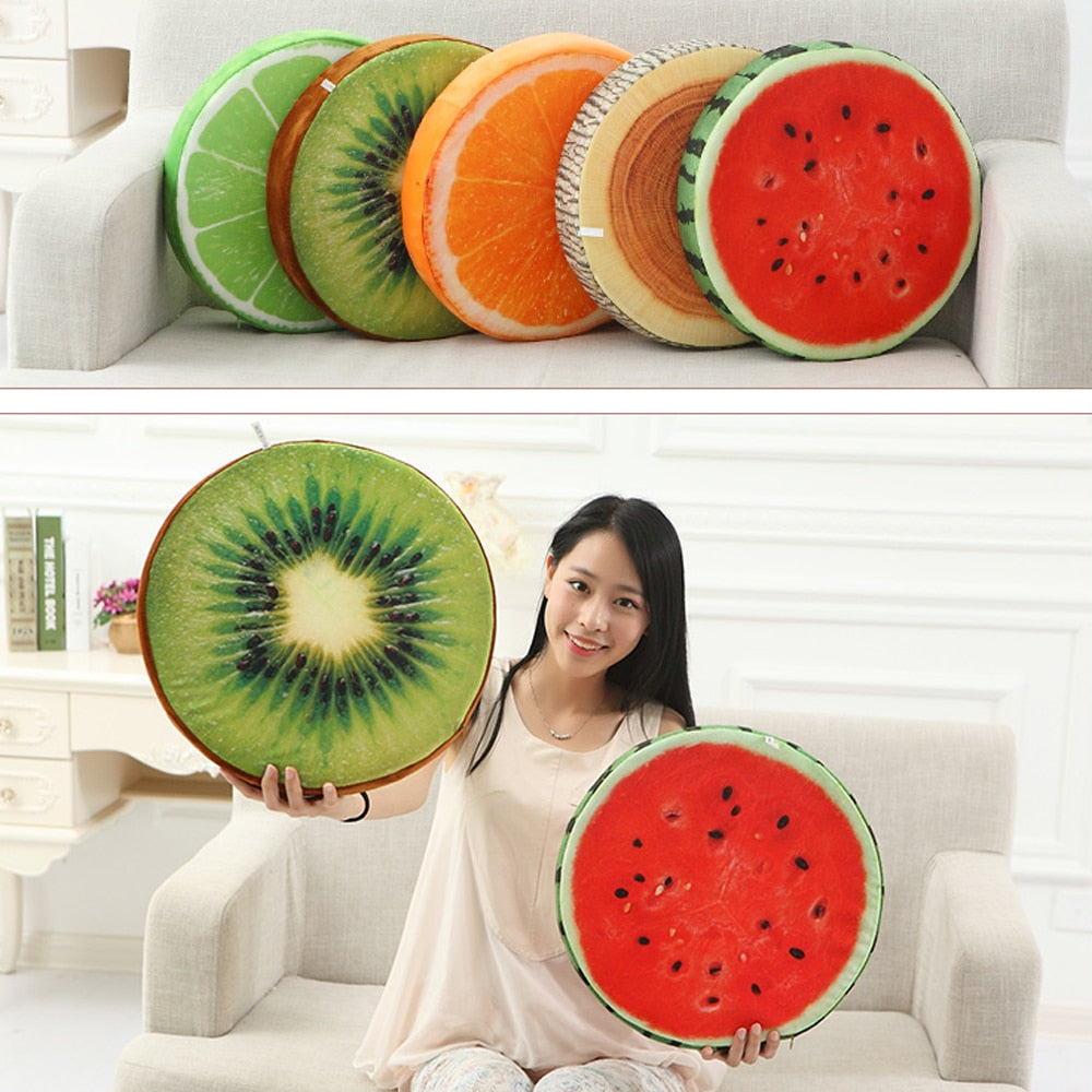 New Cute Creative 3D Summer Fruit PP Cotton Office Chair Back Cushion Sofa Throw Pillow Soft decorative pillows