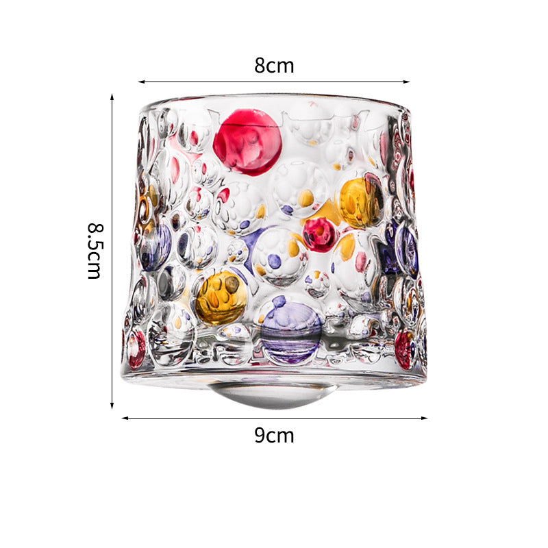 Hand drawn rotating glass cups multiple multi-purpose whiskey glasses rotating glass cups