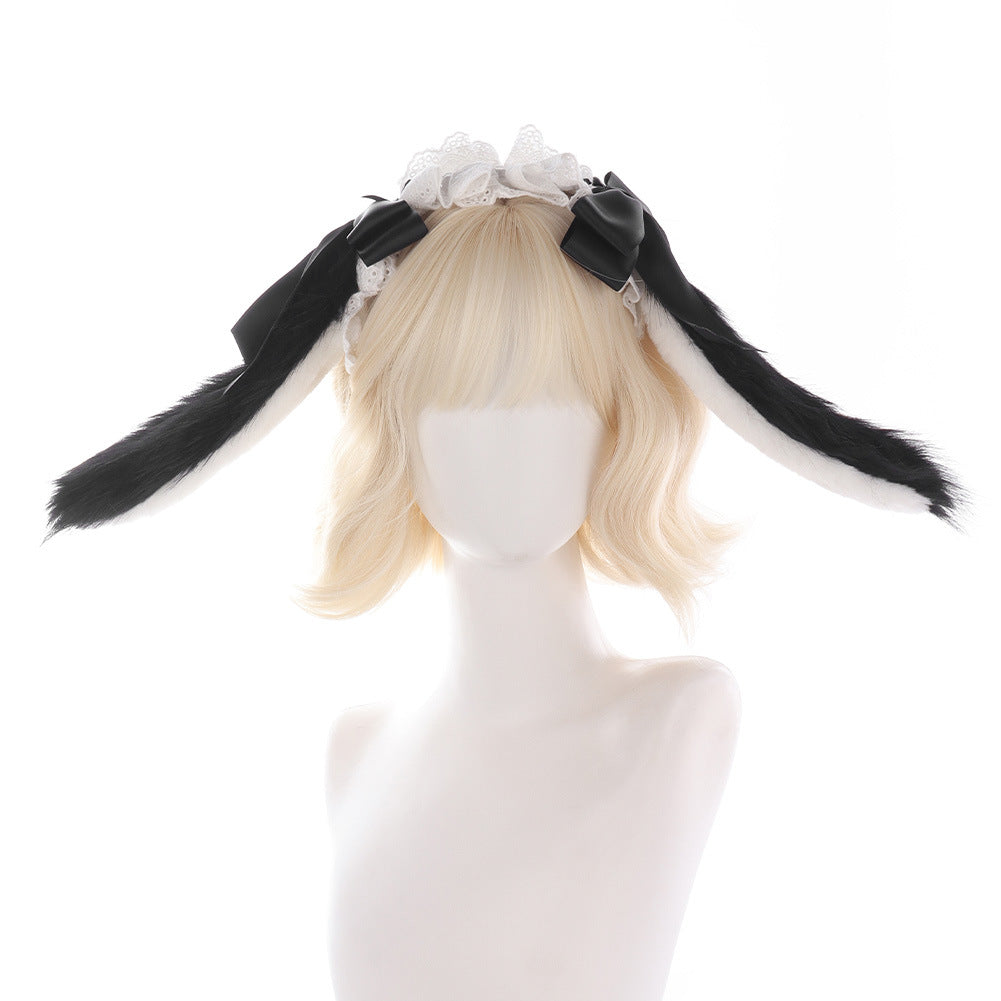 Halloween Bunny Ears Headband Cosplay Prop Animal Ears Lolita Rabbit Large Ears Hairband Performance Accessory
