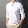 Men's Pure Cotton Long Sleeve  Polo Shirt