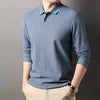 Men's Pure Cotton Long Sleeve  Polo Shirt