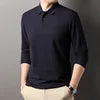 Men's Pure Cotton Long Sleeve  Polo Shirt