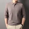 Men's Pure Cotton Long Sleeve  Polo Shirt