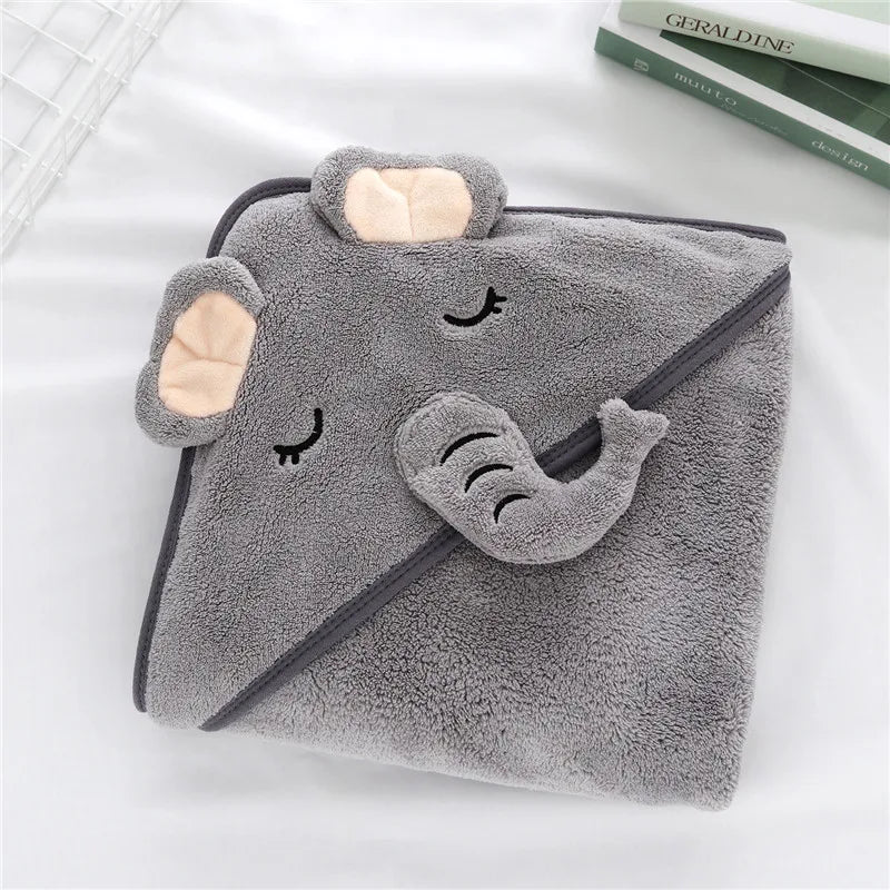 Toddler Baby Hooded Towels Newborn Kids Bathrobe Super Soft Bath Towel Blanket Warm Sleeping Swaddle Wrap for Infant Boys Girls