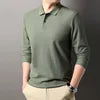 Men's Pure Cotton Long Sleeve  Polo Shirt