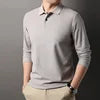 Men's Pure Cotton Long Sleeve  Polo Shirt