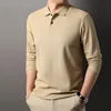 Men's Pure Cotton Long Sleeve  Polo Shirt