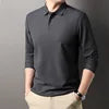 Men's Pure Cotton Long Sleeve  Polo Shirt