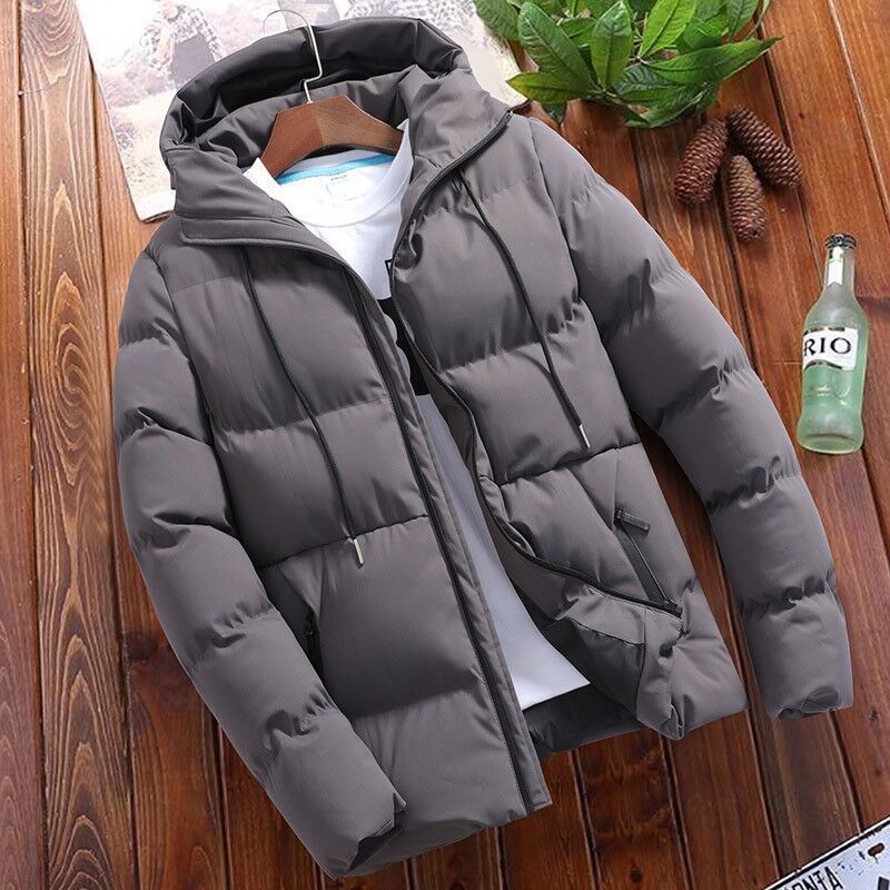 Cross-Border Foreign Trade Winter Men's Cotton-Padded Jacket Korean Fashion Thickened Cotton Coat Trendy Men's Hooded Cotton-Padded Jacket