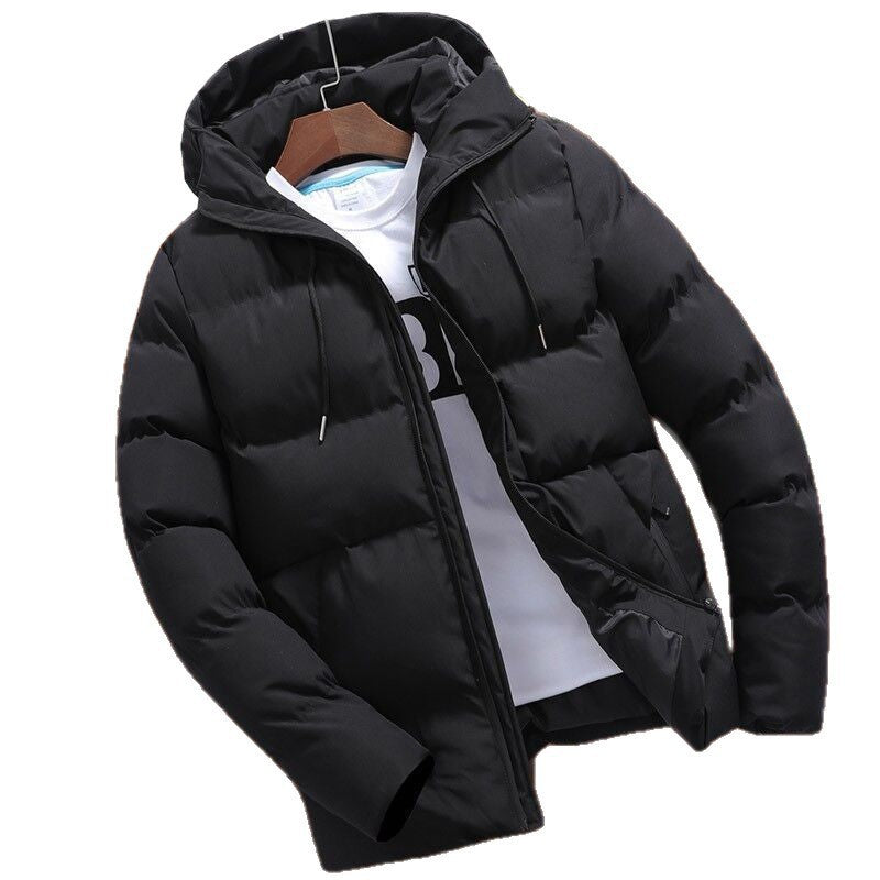 Cross-Border Foreign Trade Winter Men's Cotton-Padded Jacket Korean Fashion Thickened Cotton Coat Trendy Men's Hooded Cotton-Padded Jacket