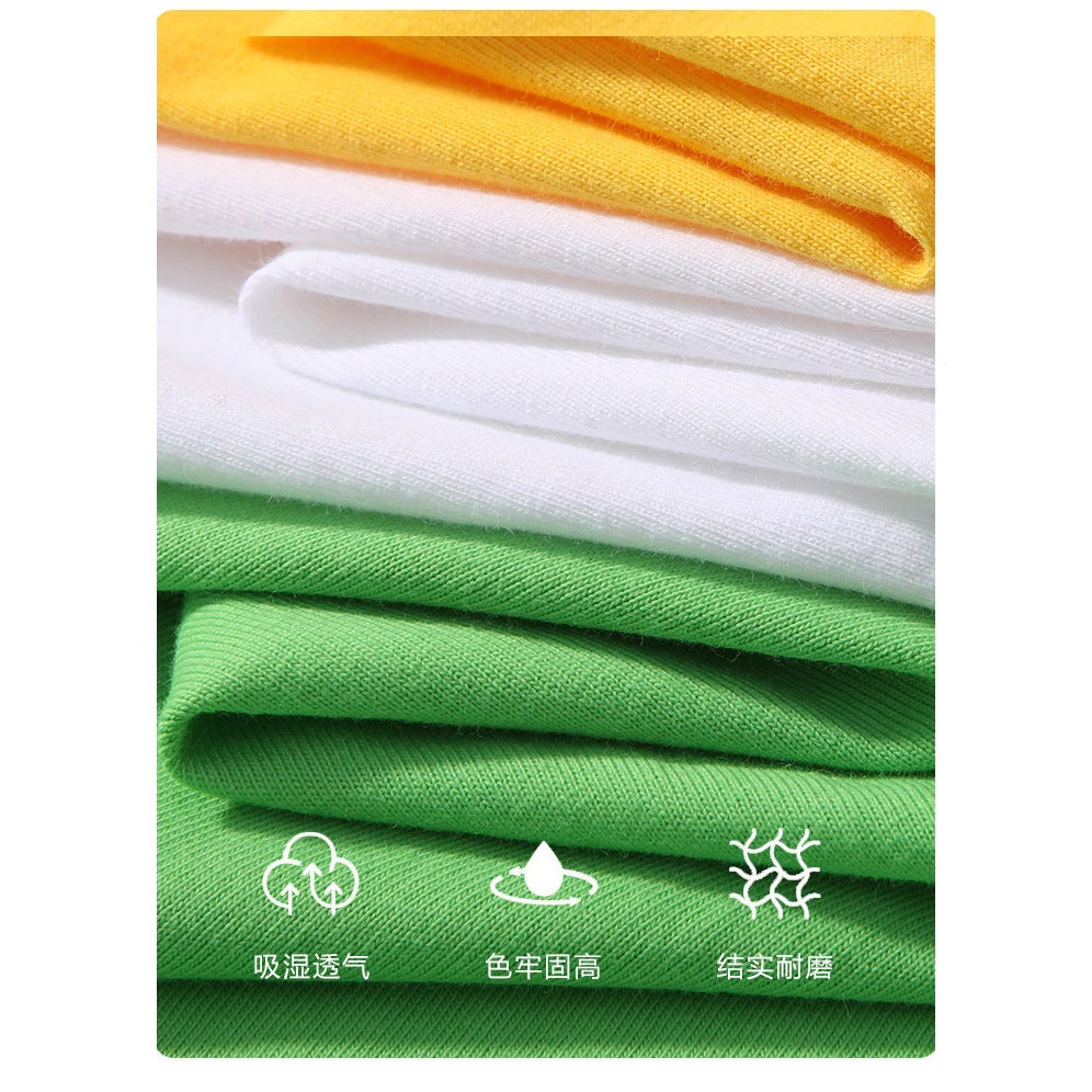 T-Shirt Custom Logo Round Neck Short-Sleeved Work Clothes Pure Cotton Advertising Cultural Shirt Quick-Drying T-Shirt Class Uniform Printing