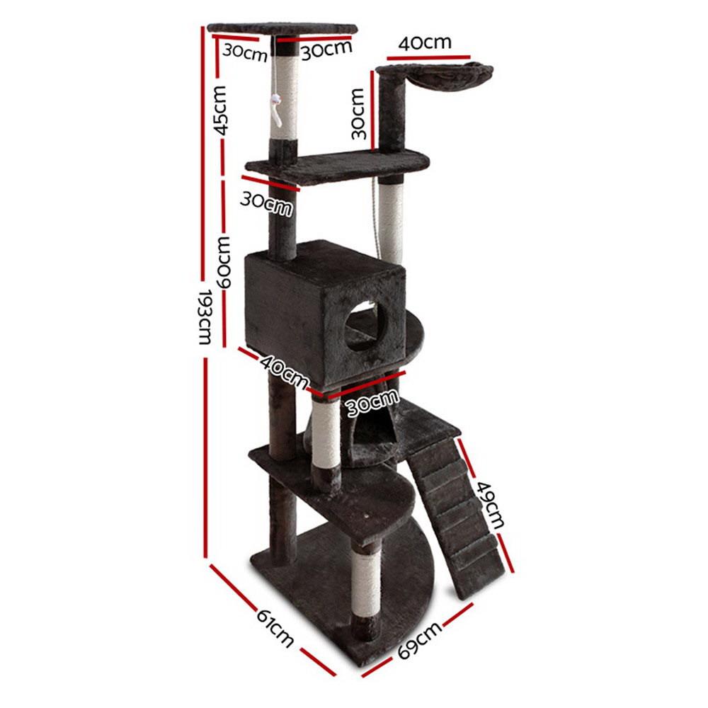 i.Pet Cat Tree 193cm Tower Scratching Post Scratcher Condo House Trees
