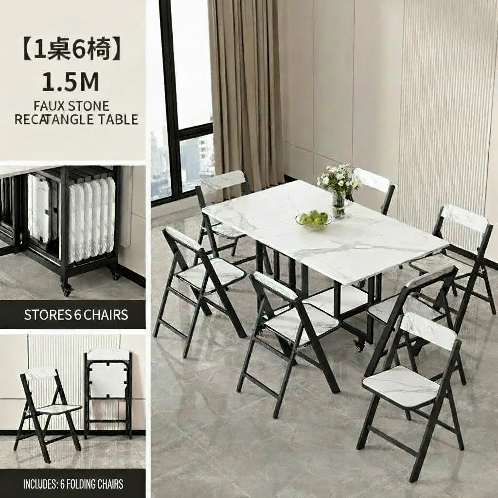 Italian Luxury Dining Tables Modern Foldable Unique Design Dining Tables Waterproof Elegant Muebles De Comedor Furniture Home