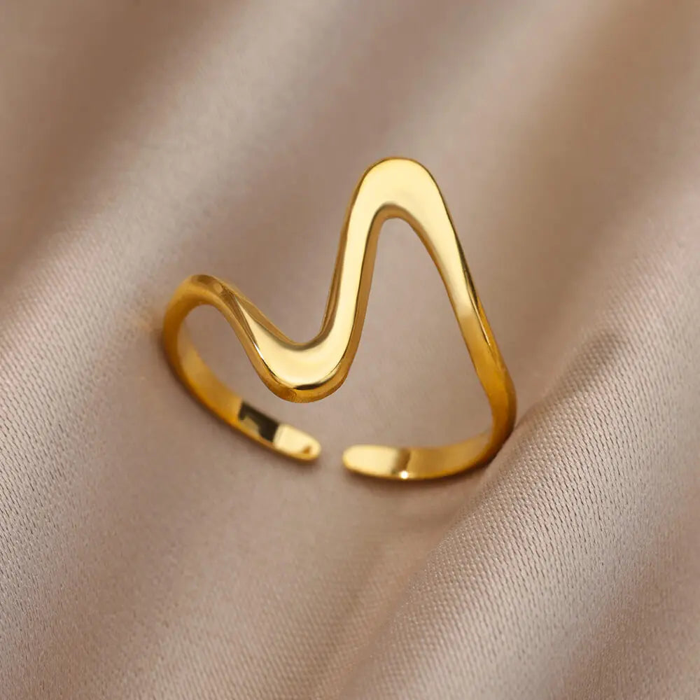 Gold Color Zirconia Flower Rings for Women Girls Elegant Stainless Steel Ring Floral Jewelry Trendy Luxury Aesthetic 2026 Style