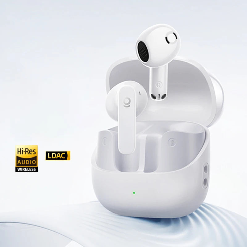 Baseus Bass BS1 NC -40dB Realtime Adaptive ANC Wireless Earbuds Bluetooth 6.0 Semi-Open Earphones LDAC Hi-Res Audio 6-Mic AI ENC