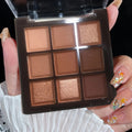 Mocha Chocolate 9 Colors Eyeshadow Palette Matte Pearly Glitter Finish Makeup Chocolate Eye shadow Palette