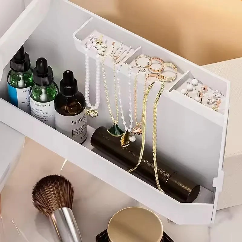 Cosmetics Storage Box Large Makeup Organizer Drawers Waterproof Dustproof Jewelry Organizer Home Skincare Display Cases