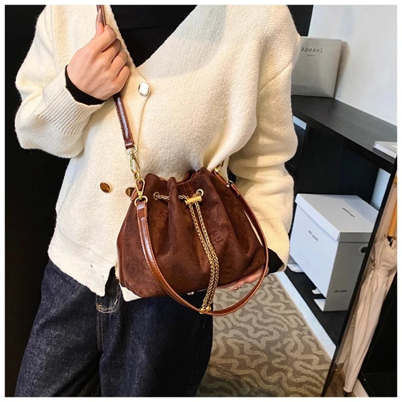 Womens Soft Crossbody Bags Faux Suede