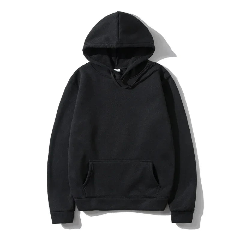 Men's Hoodies Pullover Spring Autumn Casual Hoodie Sweatshirts Solid Color Hoodies Oversize Black Sweatshirt For Male