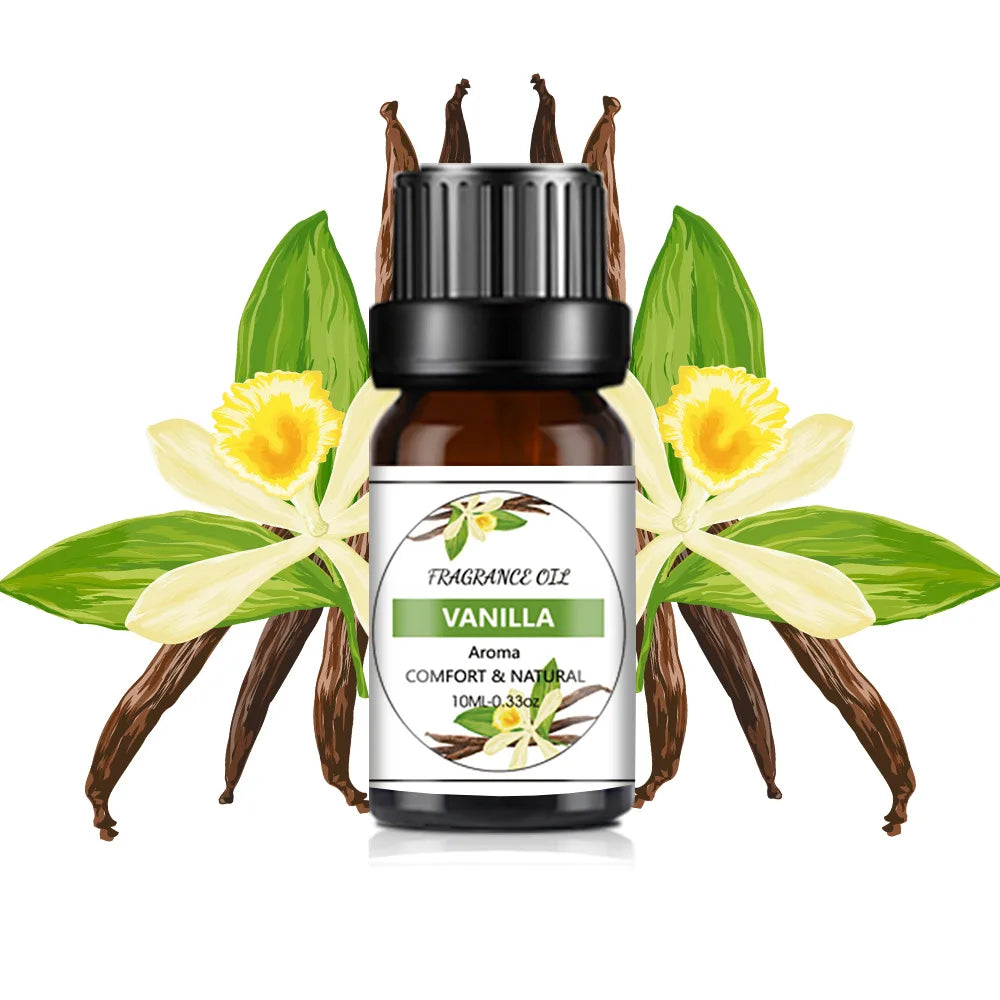 10ml Essential Oil Organic Plant 33 FLAVOR DIY Aromatherapy Plaster Candle Soap Making Aroma Fragrance Oil for Diffuser Sleep