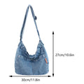 Women’s Denim Crossbody Bag with Adjustable Strap – Light Blue