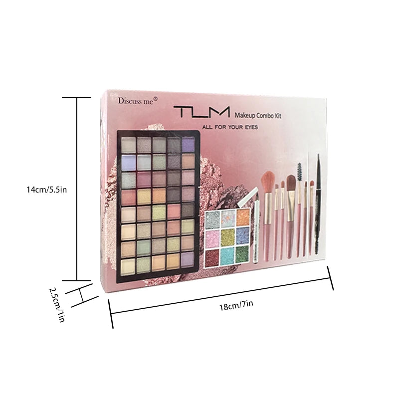 TLM Makeup Combo Kit Eye Makeup Kit Makeup Set, Portable Mini Makeup Kit, Eyebrow Pencil Eye Shadow Palette Perfect Gift