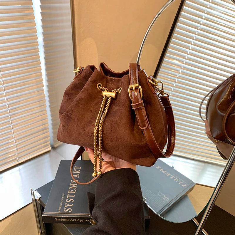Womens Soft Crossbody Bags Faux Suede