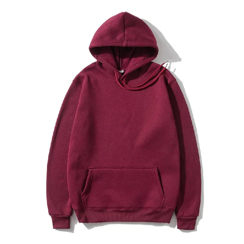 Men's Hoodies Pullover Spring Autumn Casual Hoodie Sweatshirts Solid Color Hoodies Oversize Black Sweatshirt For Male