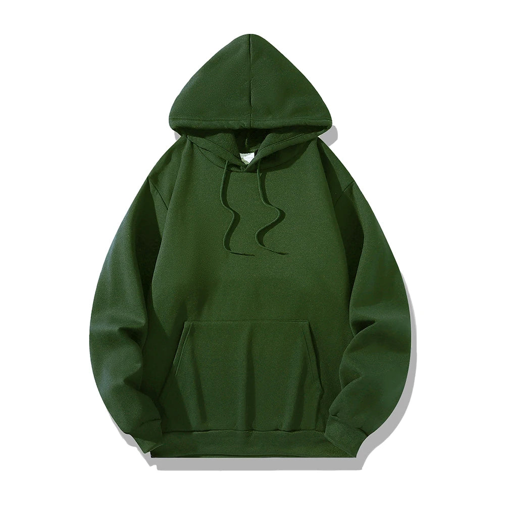 Men's Hoodies Pullover Spring Autumn Warm Casual Hoodie Sweatshirts Solid Color Hoodies Sweatshirt For Male