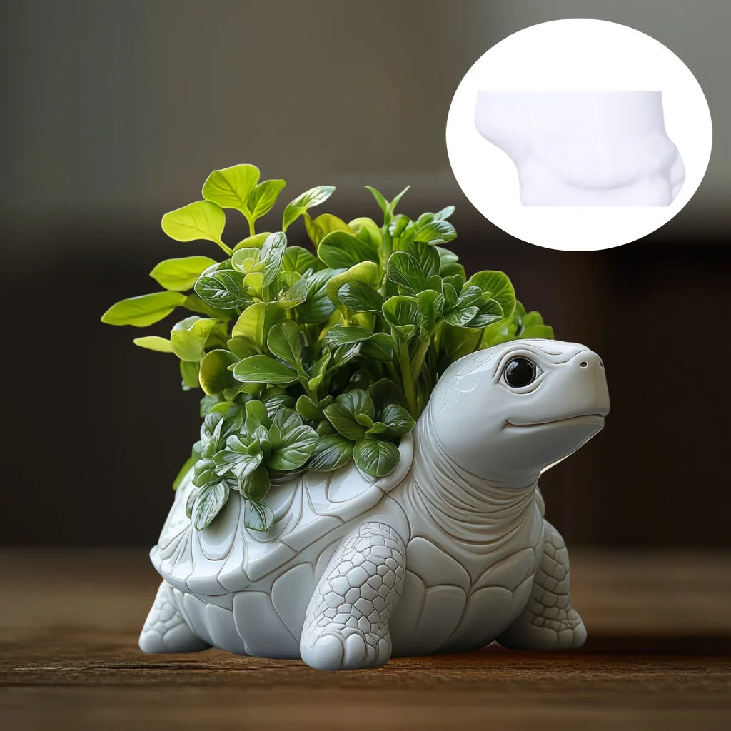 New Beach turtle succulent plant flowerpot resin silicone mold cute turtle shape storage box candle cup gypsum mould craft molds