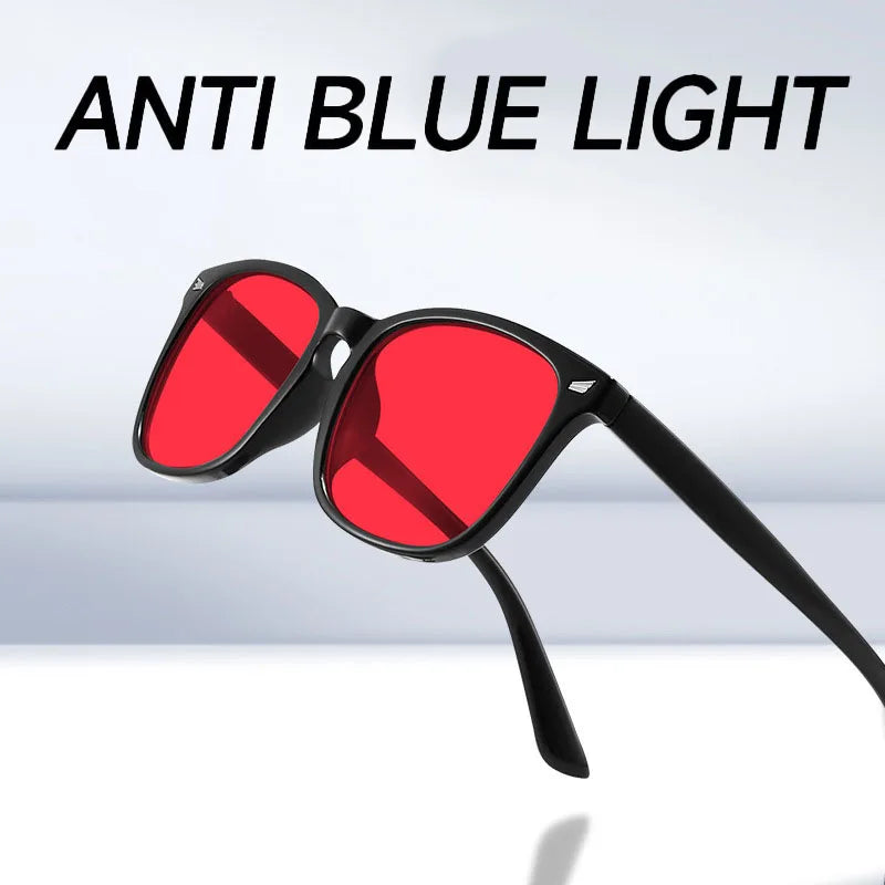 Anti Blue Light Glasses with Red Tinted Lenses Better Sleep Red Lens Filter Glasses Men Women Orange Yellow Lenses Glasses
