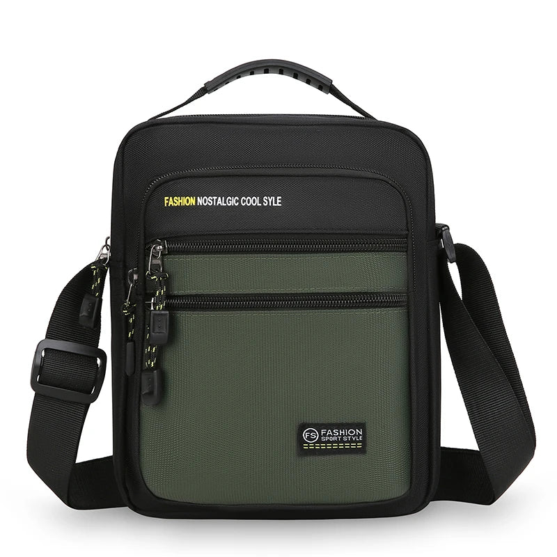 Men Crossbody Bag Single Shoulder Bags Big Capacity Storage Bag Fashion Multi-Pockets