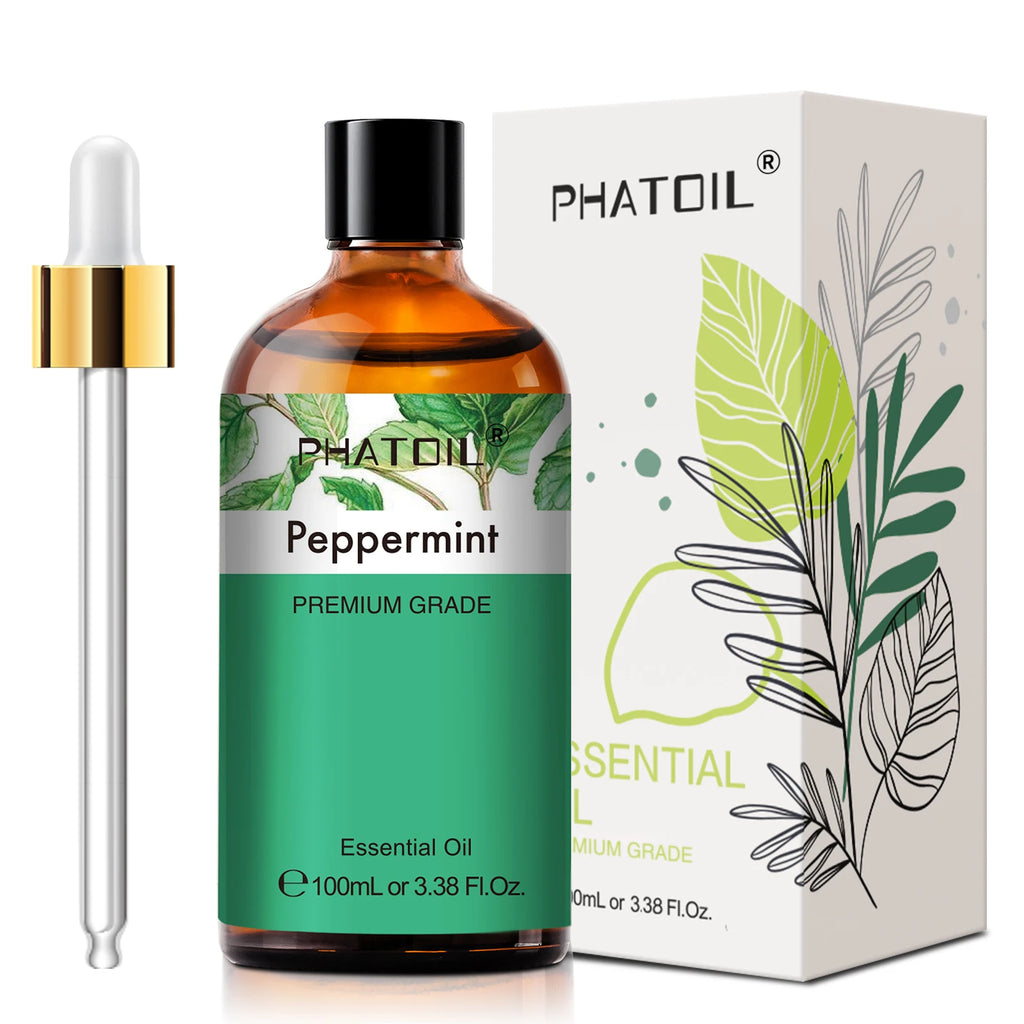 PHATOIL Aromatherapy Essential Oil For Skin Care,Diffuser,Massage & Candle Making-100ml Lavender Cinnamon Eucalyptus Aroma Oils