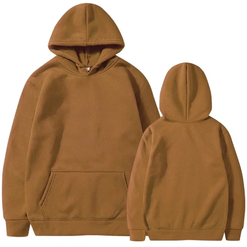 Men's Hoodies Pullover Spring Autumn Casual Hoodie Sweatshirts Solid Color Hoodies Oversize Black Sweatshirt For Male
