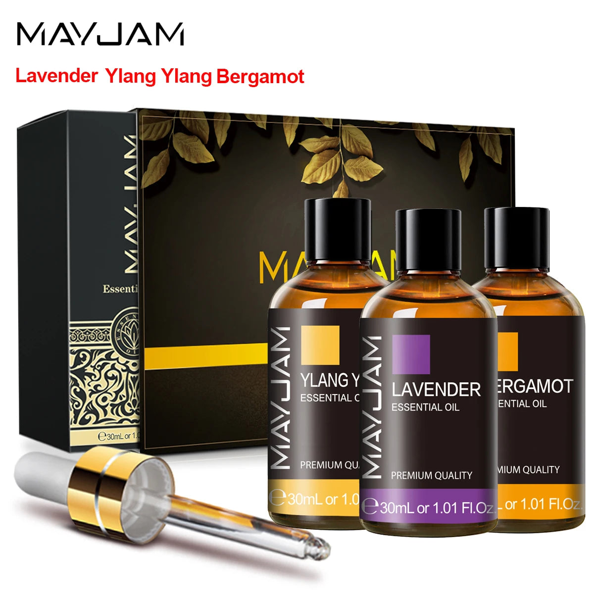 MAYJAM Aromatherapy Essential Oil 30ml Chamomile Lavender Mint Turmeric Lemon Eucalyptus Juniper Basil Fragrance for Diffuser