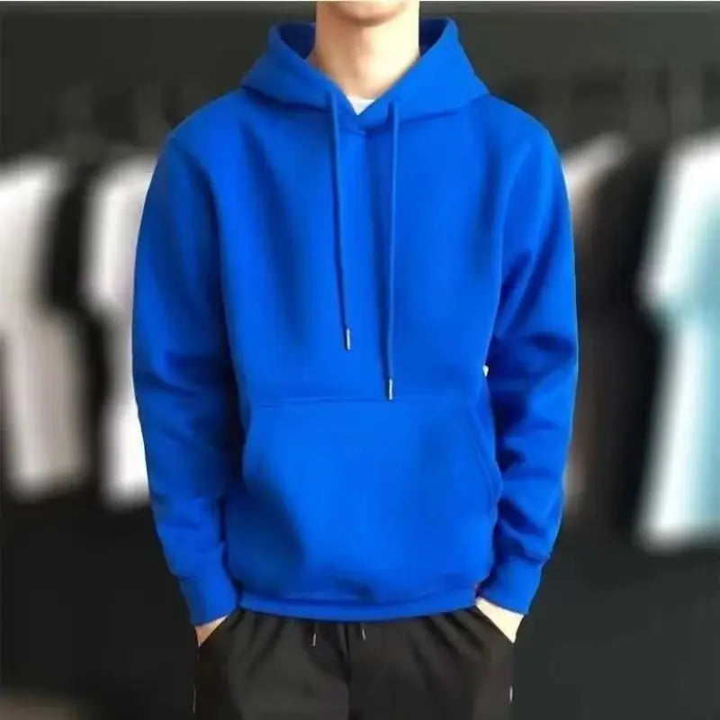 Men's Hoodies Pullover Spring Autumn Casual Hoodie Sweatshirts Solid Color Hoodies Oversize Black Sweatshirt For Male