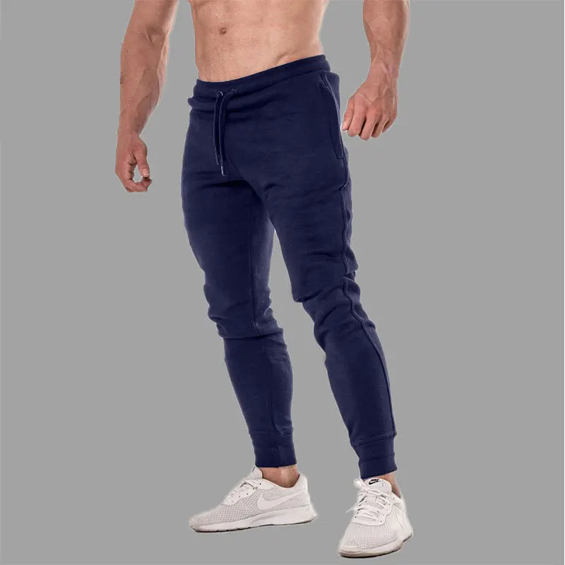 2024 Fashion Men Gyms Pure color Pants Joggers Fitness Casual Long Pants Men Workout Skinny Sweatpants Jogger Tracksuit Trousers