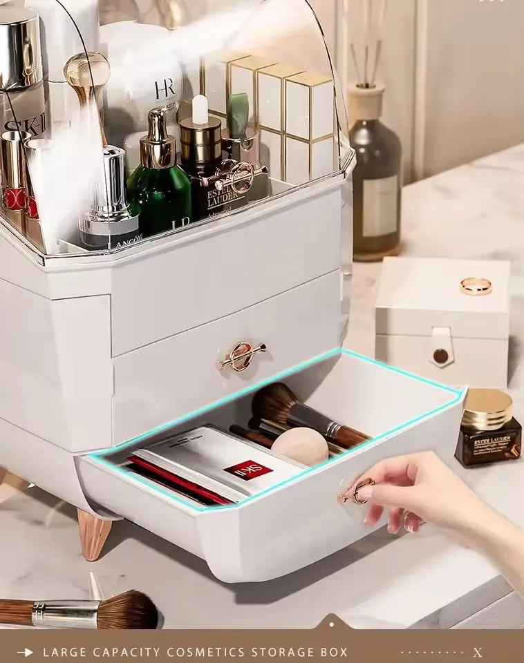 Cosmetics Storage Box Large Makeup Organizer Drawers Waterproof Dustproof Jewelry Organizer Home Skincare Display Cases