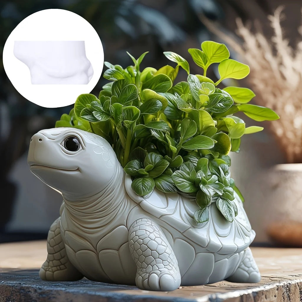 New Beach turtle succulent plant flowerpot resin silicone mold cute turtle shape storage box candle cup gypsum mould craft molds