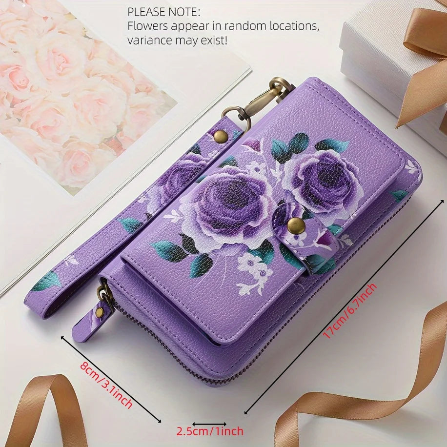 Anti-Theft Rfid Women's Wallet Card Holder, Universal Phone Protective Case, Phone Bag, Stylish Large Capacity 70% off Long Wallet, Clutch Bag, Suitable for All Phone Models