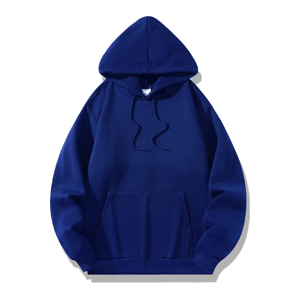 Men's Hoodies Pullover Spring Autumn Warm Casual Hoodie Sweatshirts Solid Color Hoodies Sweatshirt For Male